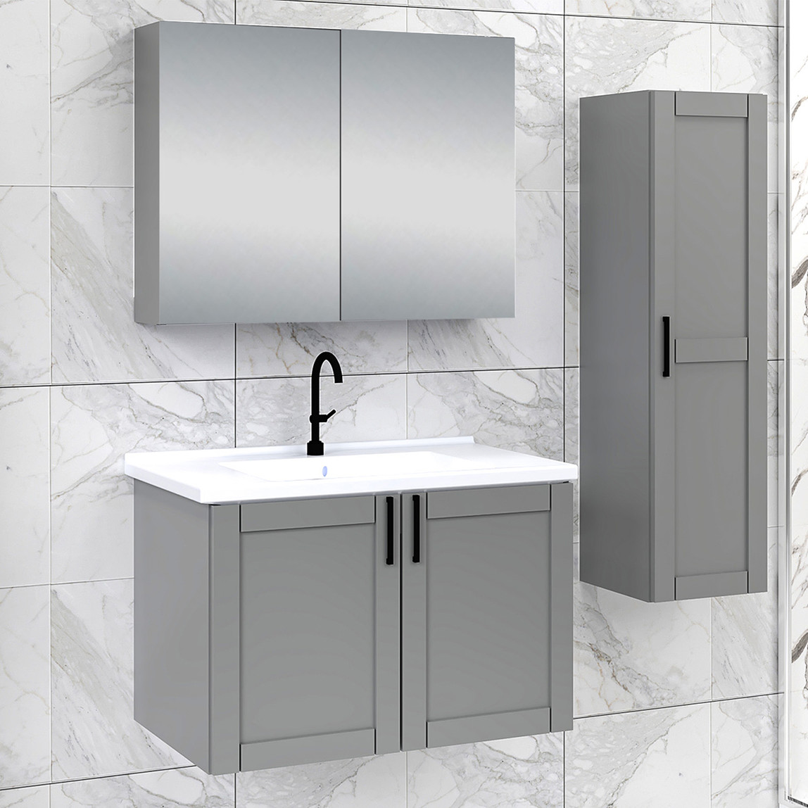    Fly Riva 80 cm MDF Banyo Dolabı 