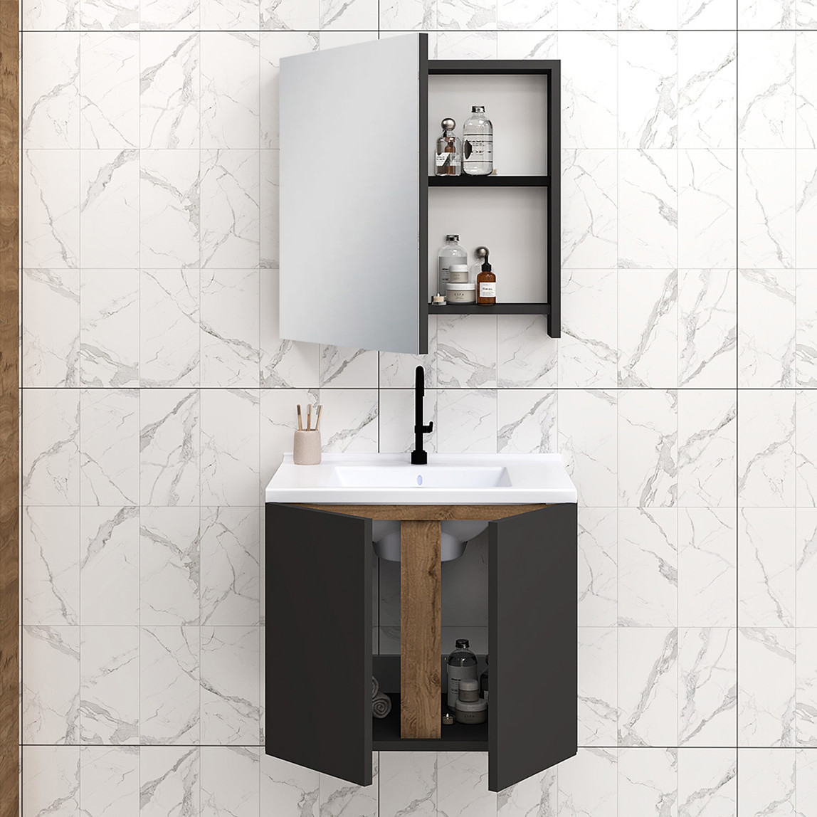    Fly Lavina 65 cm MDF Banyo Dolabı 