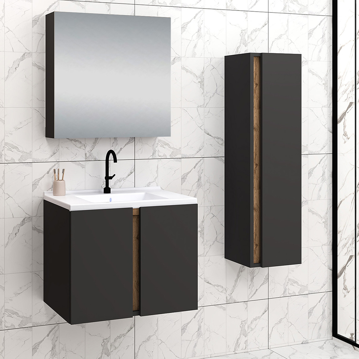    Fly Lavina 65 cm MDF Banyo Dolabı 