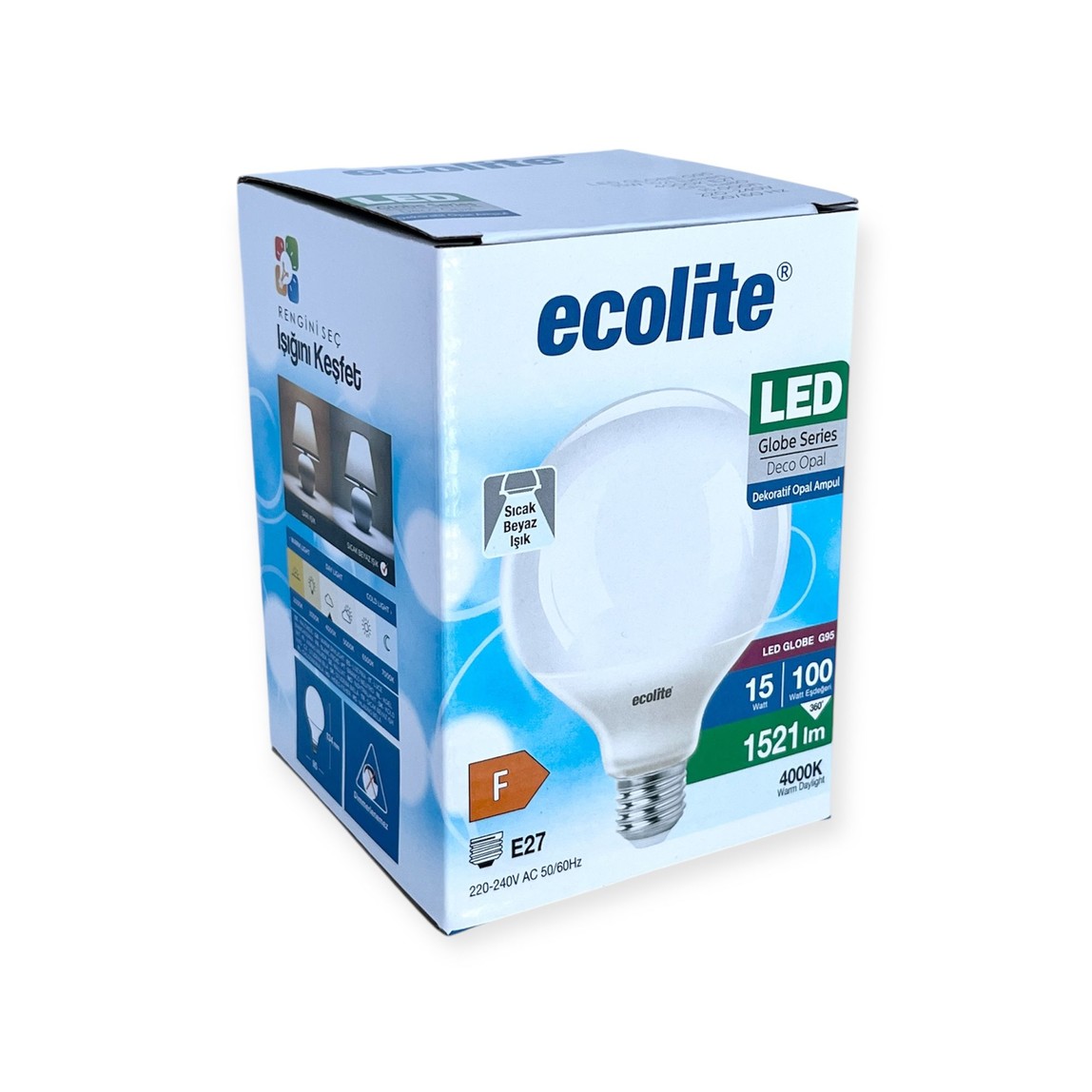    Ecolite Led Globe G95 15W E27  