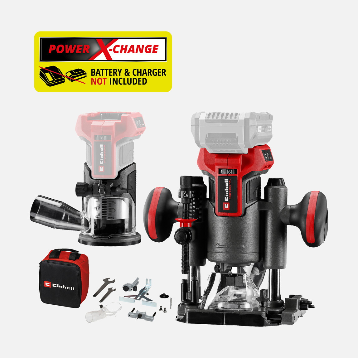    Einhell Profesyonel TP-RO 18 Set Li BL-Solo Kömürsüz Akülü Dik ve Kenar Freze Set (Akü ve Şarj Cihazı Dahil Değildir.) 