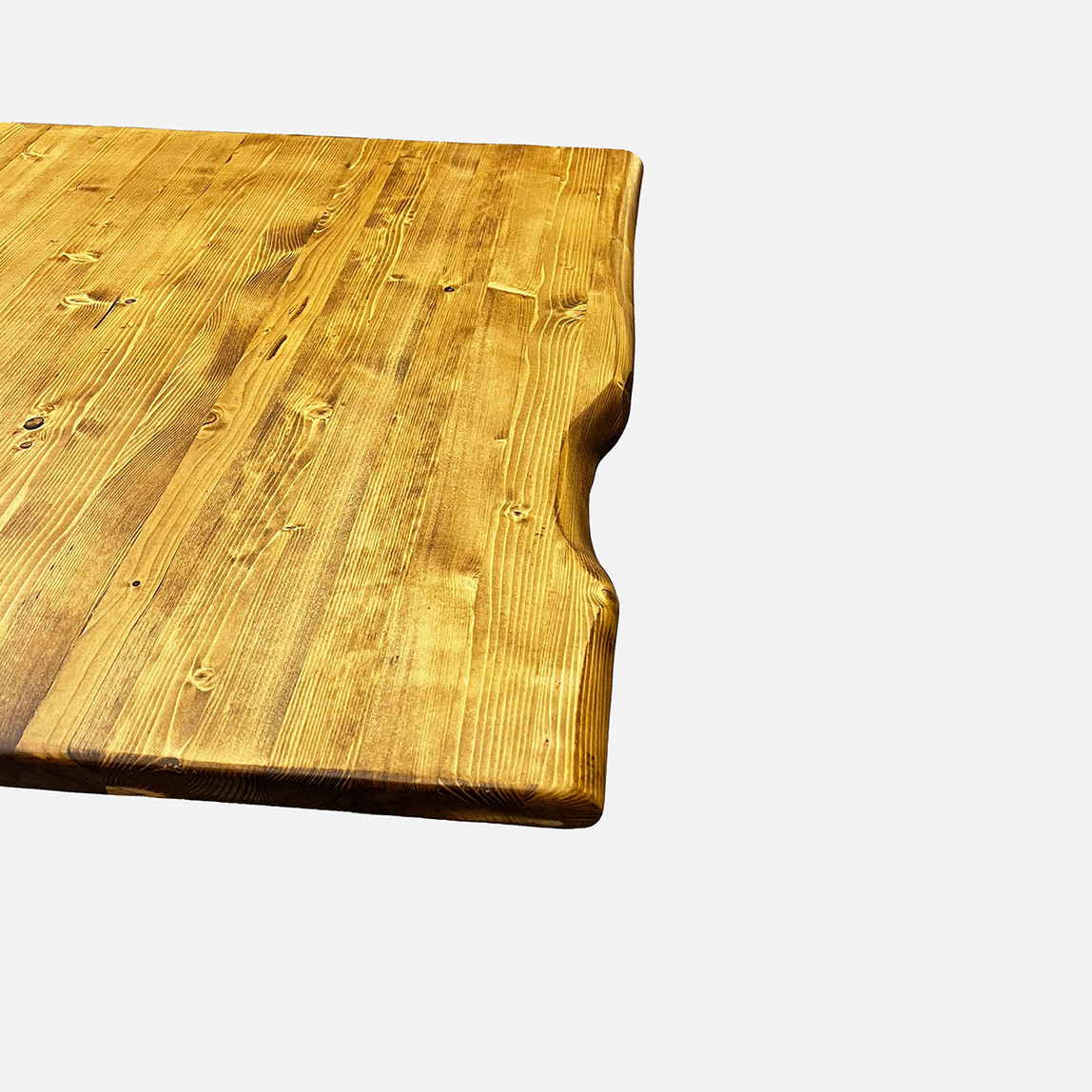    Kenarı Radiuslu Ladin Eskitme Masa Tablası 