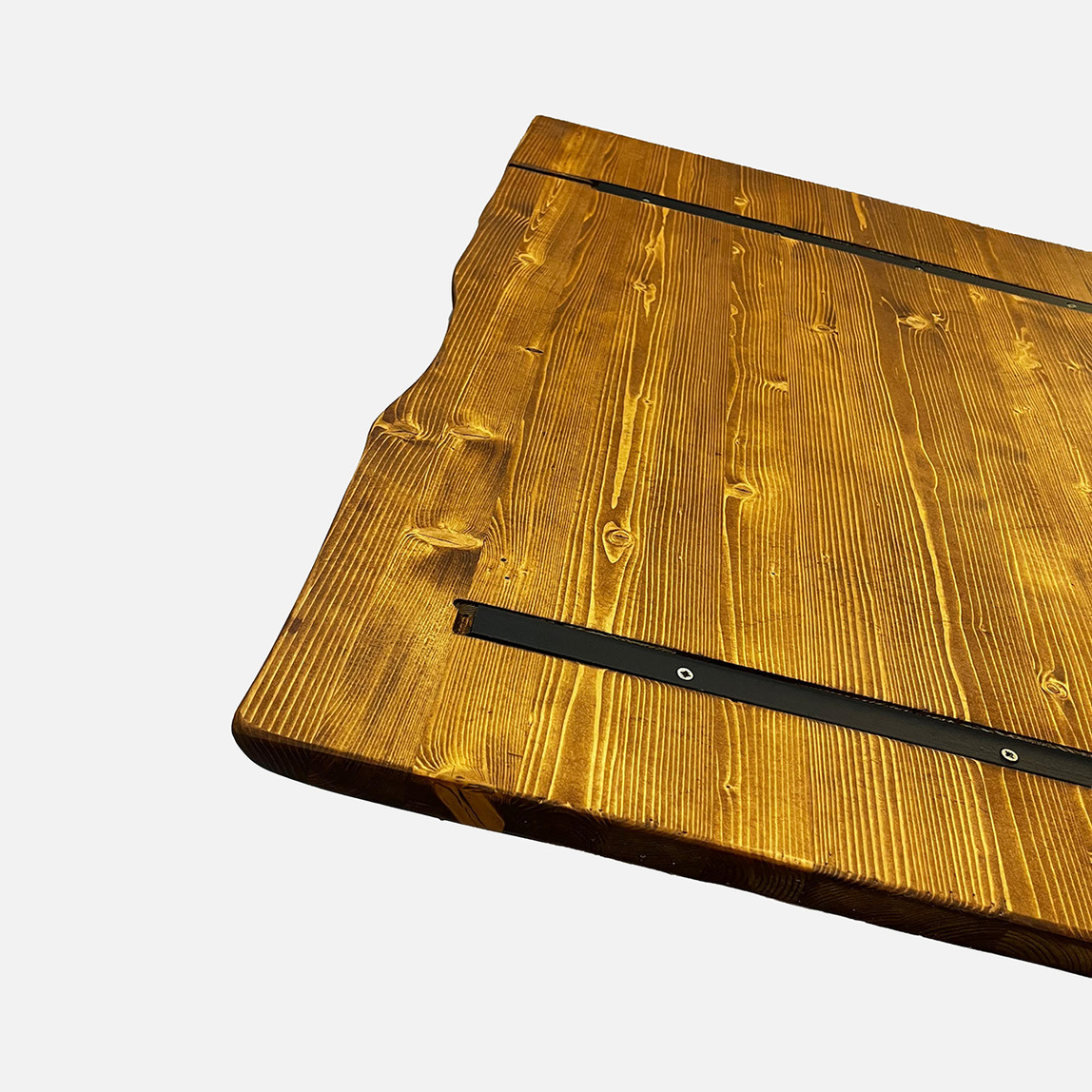    Kenarı Radiuslu Ladin Eskitme Masa Tablası 