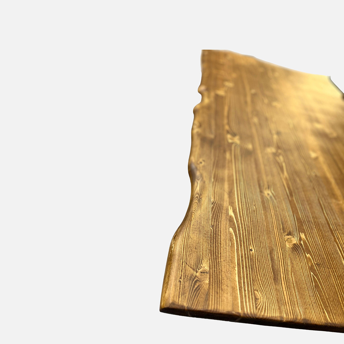    Kenarı Radiuslu Ladin Eskitme Masa Tablası 