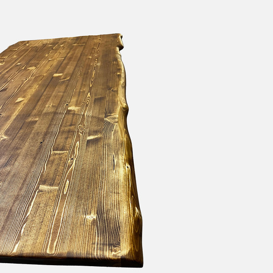 Kenarı Radiuslu Ladin Eskitme Masa Tablası