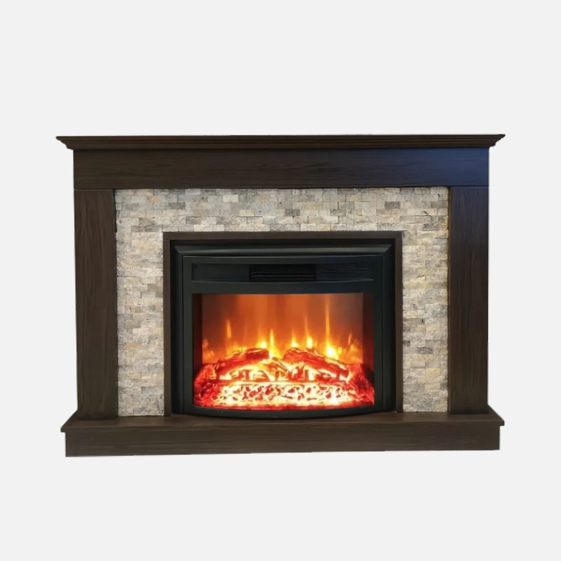    Dlc Seratonya 1800W Doğaltaş Dekoratif Şömine Kahverengi  