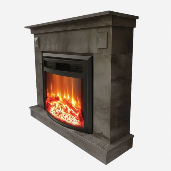 Dlc Irony 1800W Dekoratif Şömine Koyu Gri