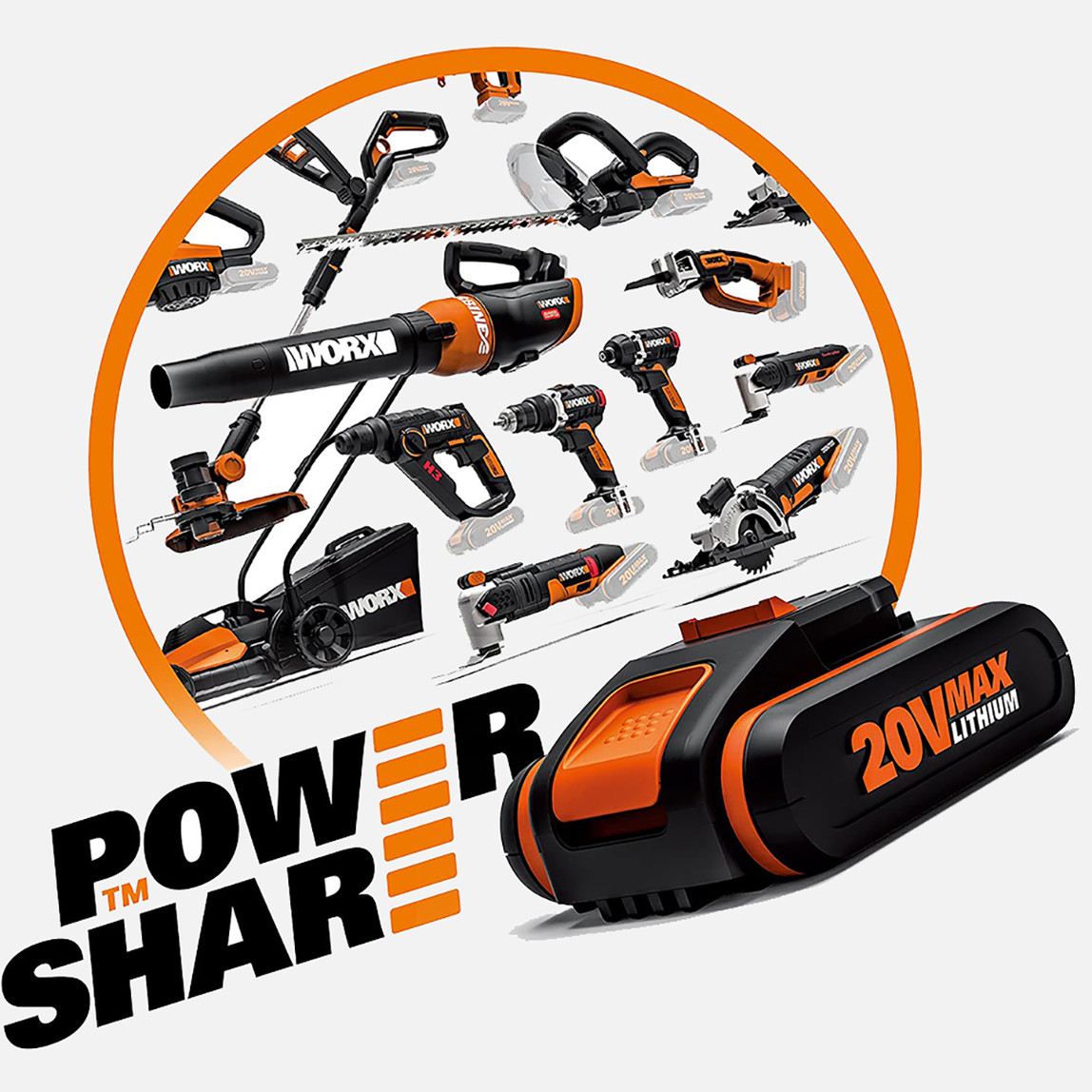    Worx WA3644 20Volt 4.0Ah. Li-ion PowerShare Pro Yedek Akü 