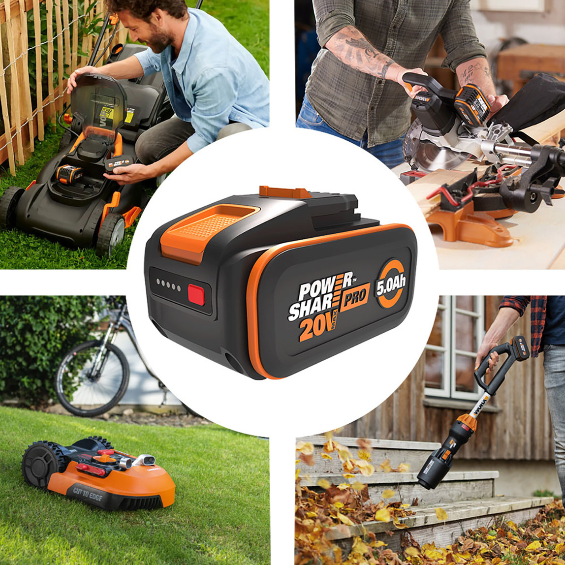    Worx WA3645 20Volt 5.0Ah Li-ion PowerShare Pro Yedek Akü 