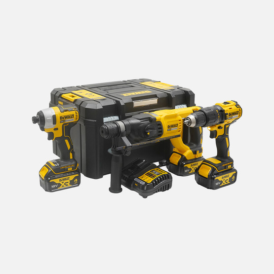 Dewalt DCK369M3T-QW 18V Kömürsüz 3x 4 Ah. Akü 3'lü Makine Seti