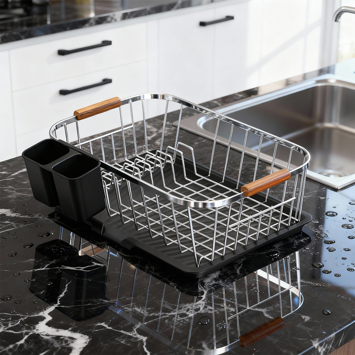    Teknotel KB088 Tepsili Bulaşıklık Krom Gri 