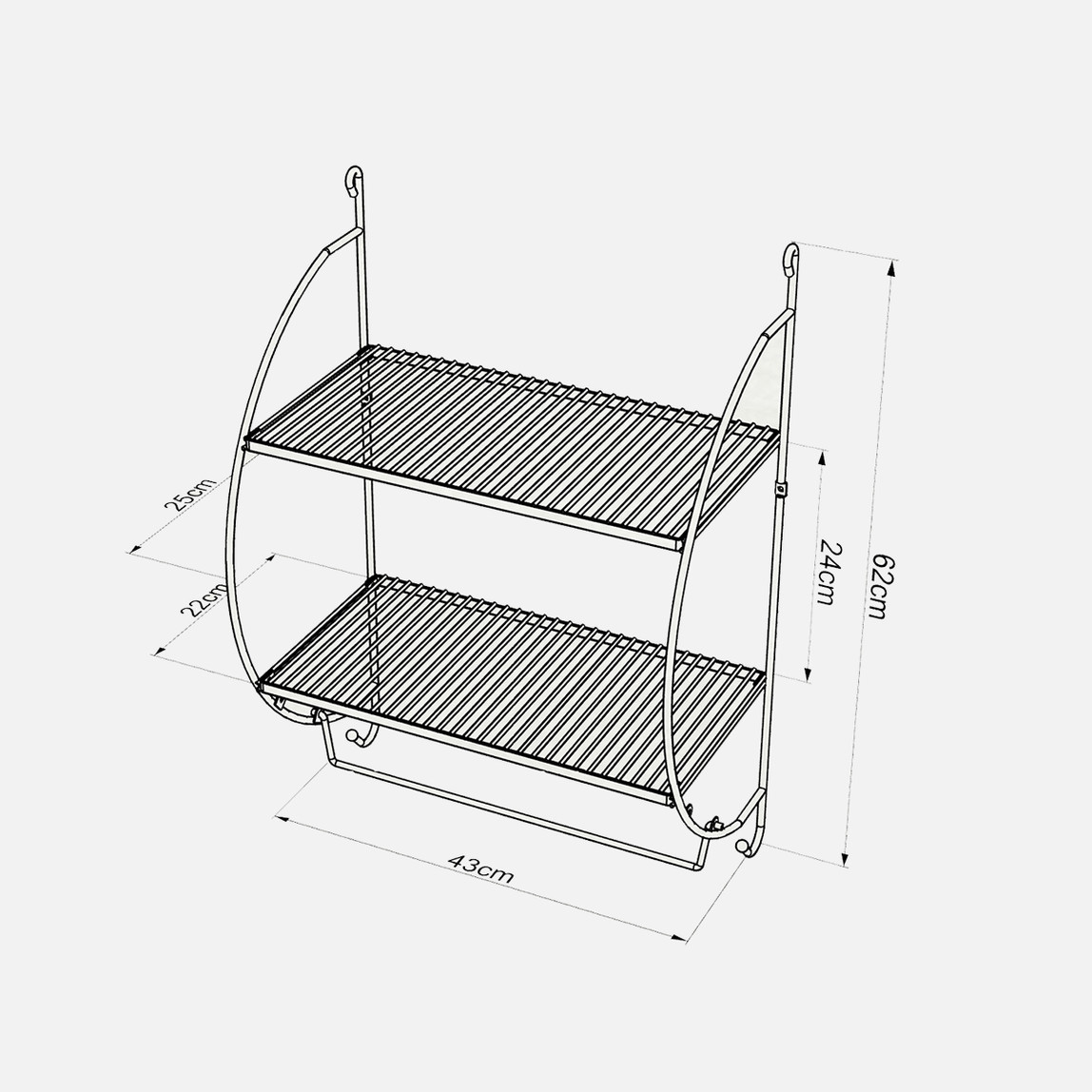    Tekno-tel Duvar Rafı Siyah 