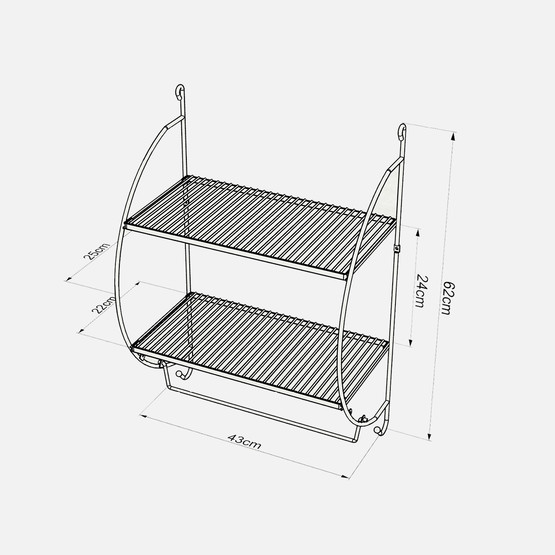 Tekno-tel Duvar Rafı Siyah