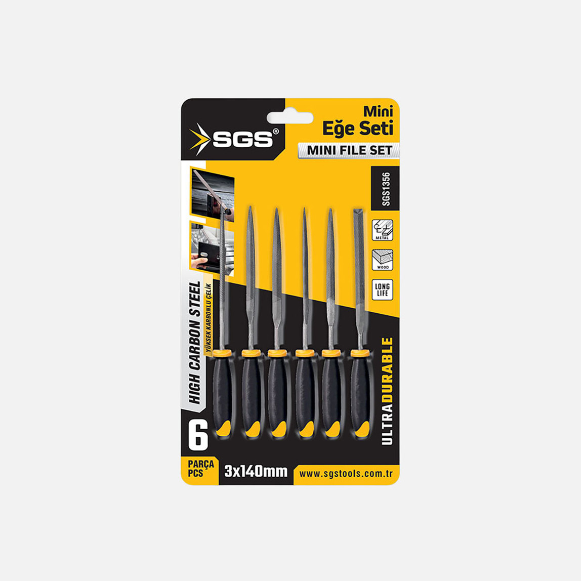    SGS1356 Mini Eğe Seti 3x140 mm 