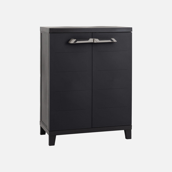 Prime 2 Raflı Plastik Dolap Koyu Antrasit