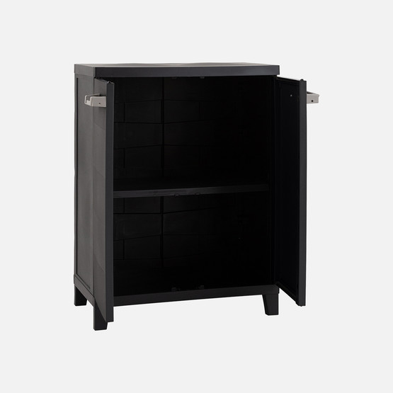 Prime 2 Raflı Plastik Dolap Koyu Antrasit