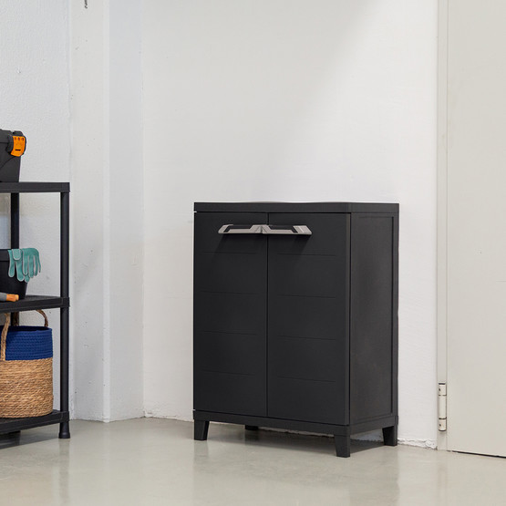 Prime 2 Raflı Plastik Dolap Koyu Antrasit