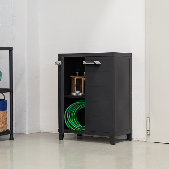 Prime 2 Raflı Plastik Dolap Koyu Antrasit