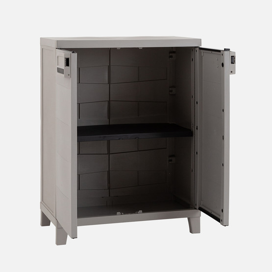 Smart 2 Raflı Plastik Dolap Gri