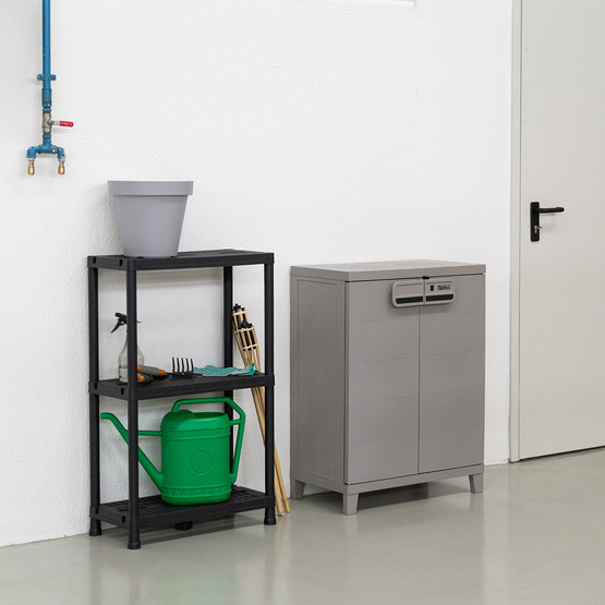 Smart 2 Raflı Plastik Dolap Gri