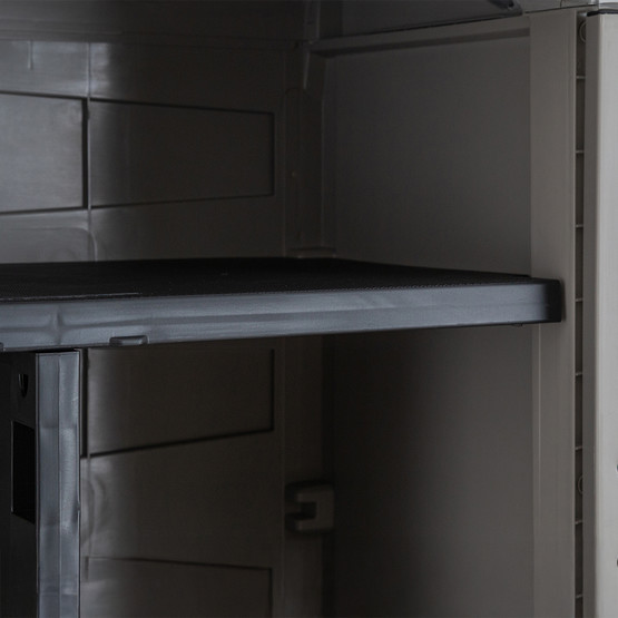 Smart 3 Raflı ve Uzun Bölmeli Plastik Dolap Gri