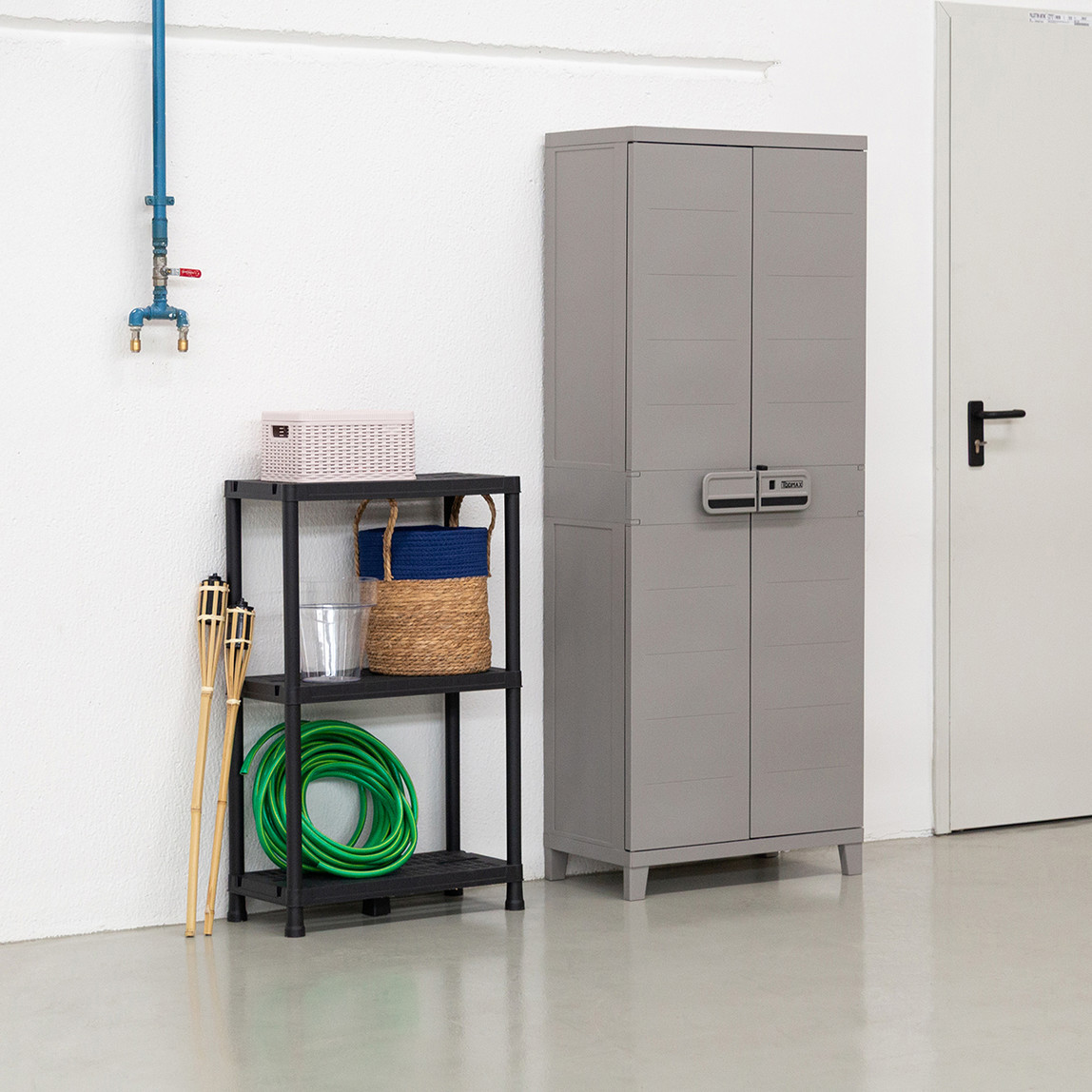    Smart 3 Raflı Plastik Dolap Gri 