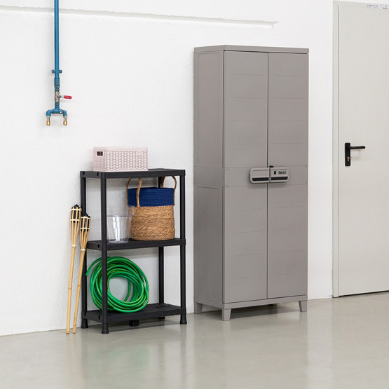 Smart 3 Raflı Plastik Dolap Gri