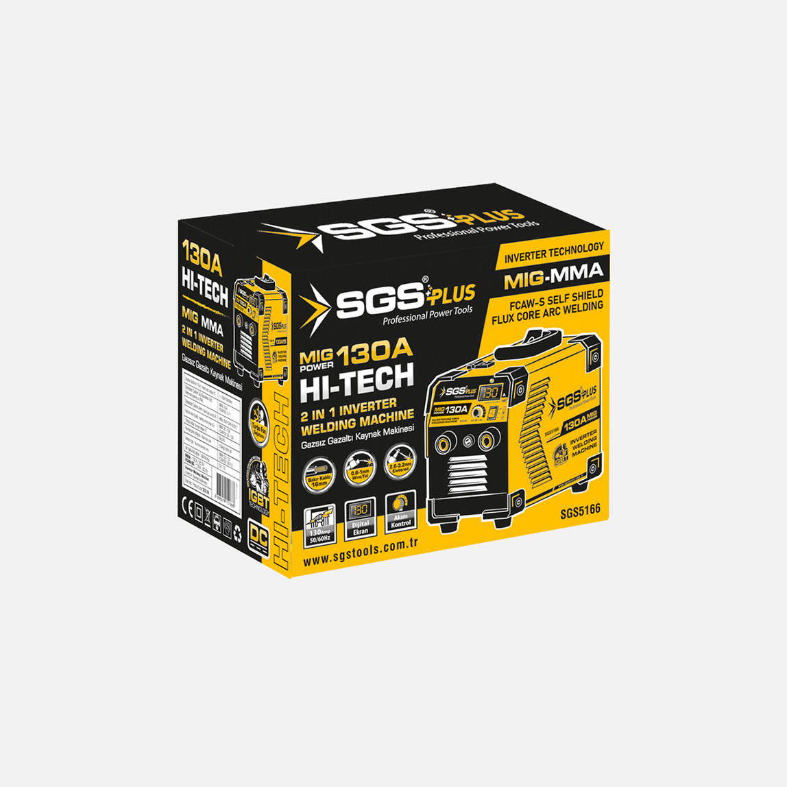    Sgs Sgs5166 130A  İnvertör Gazsız Gazaltı Kaynak Makinesi 