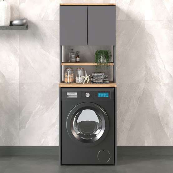 Fly Eva Çamaşır Makinesi Dolabı Antrasit