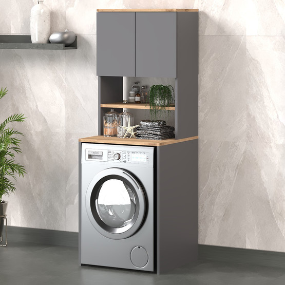 Fly Eva Çamaşır Makinesi Dolabı Antrasit