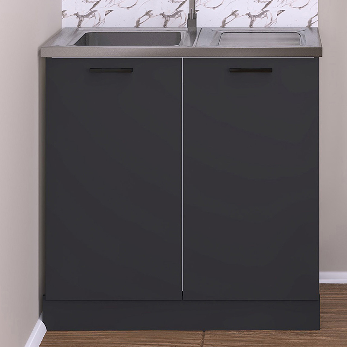    Fly Eviyeli Alt Dolap 80 cm Antrasit 