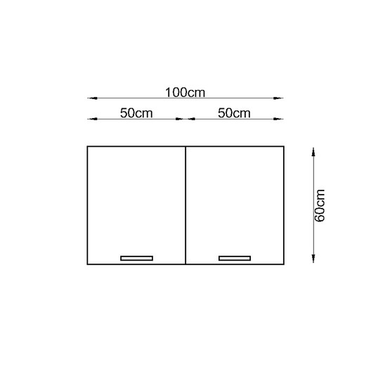 Fly Detroit Eviyeli Üst Dolap 100 cm