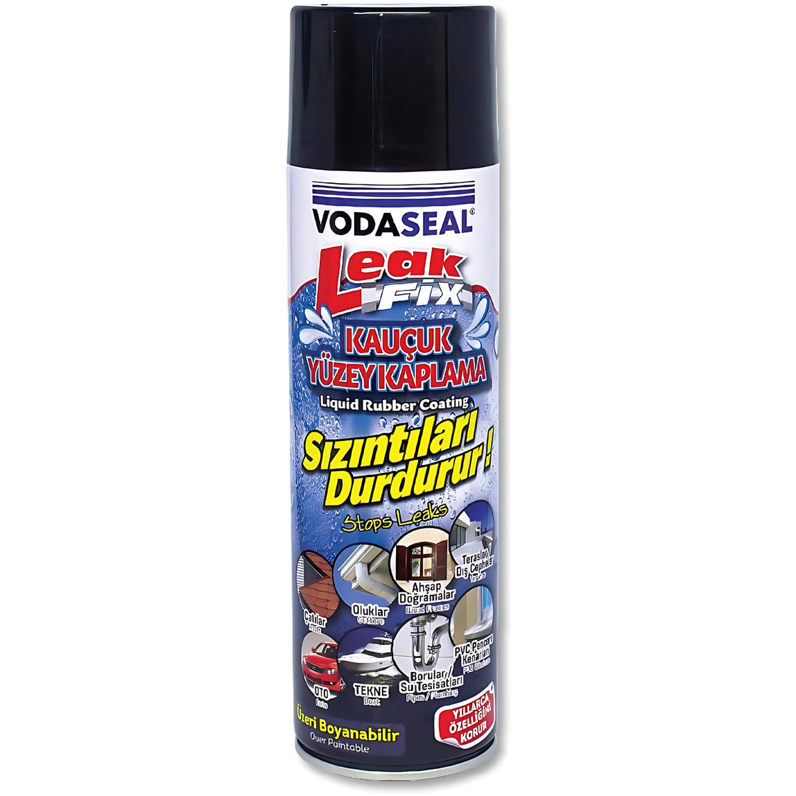    Vodaseal Leak Fix İzolasyon Spreyi Siyah Kauçuk 500ML  
 