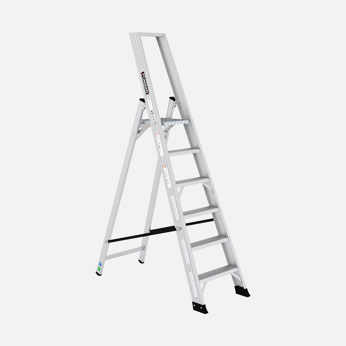    Çağsan Alesta Alüminyum 5+1 Basamaklı Merdiven 