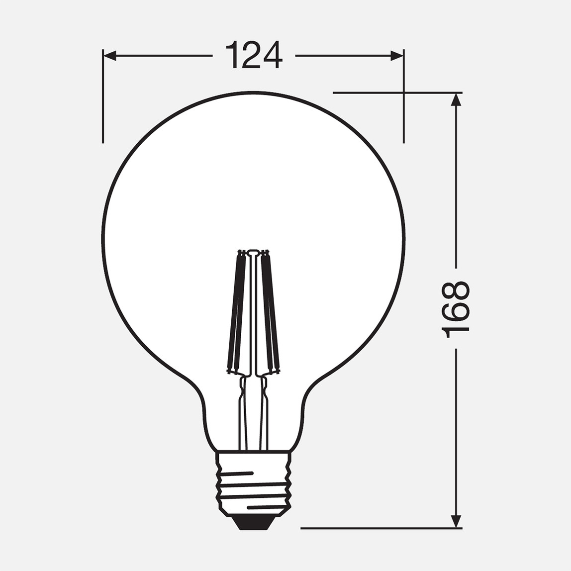    Ledvance 1906 LED GL95 6,5W E27 Dim 827 
