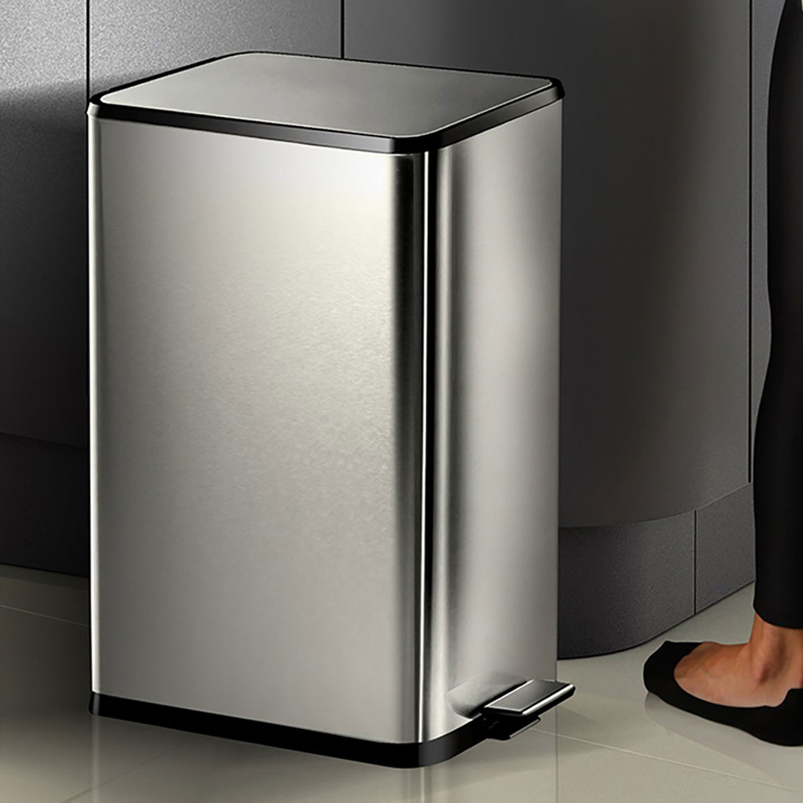    Dikdörtgen Çelik Çöp Kovası 40L 