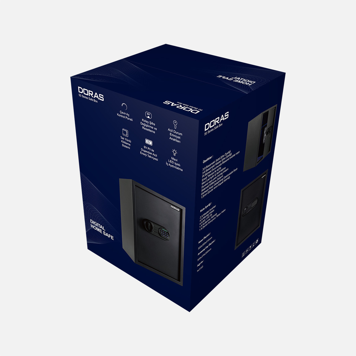    Doras 50S Serisi Ev ve Ofis Tipi Şifreli Kasa 