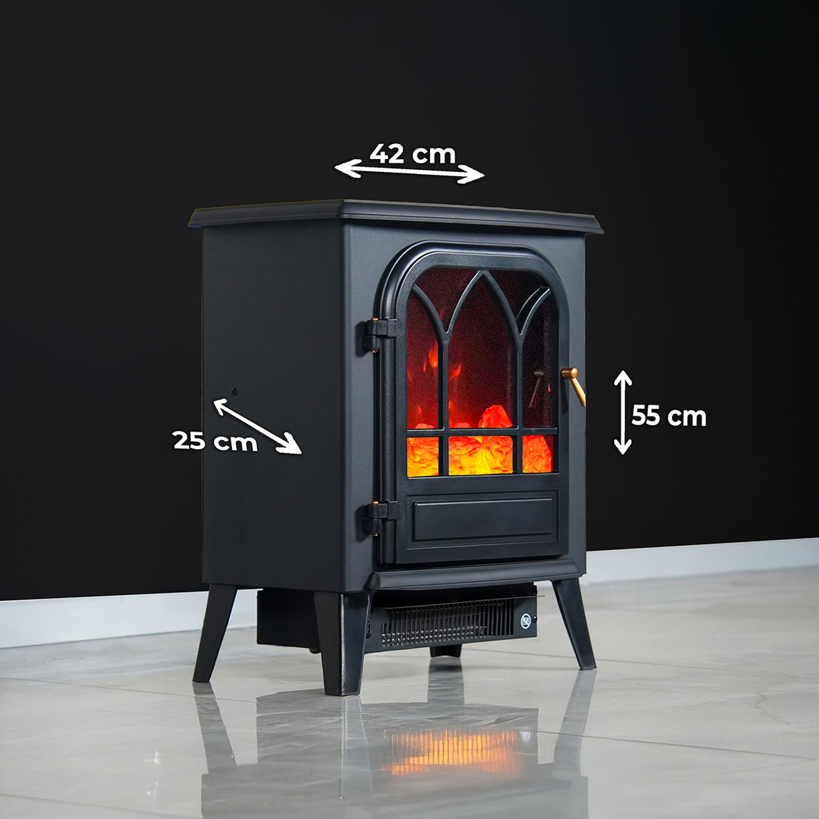    DLC Flamix Dekoratif Ayaklı Şömine 1950W 