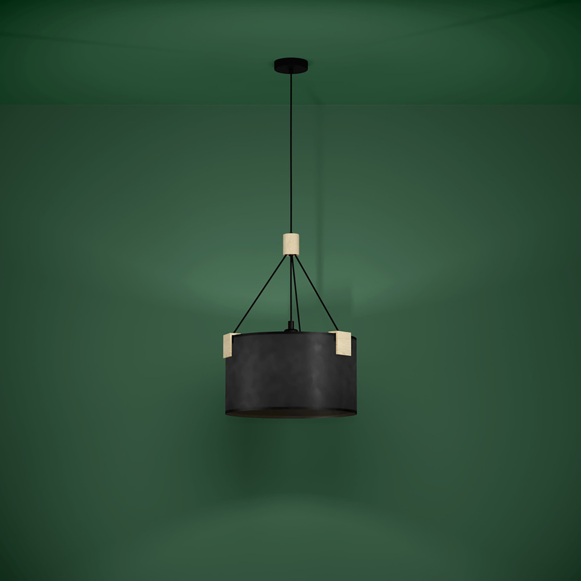    Eglo Potosi E-27 Sarkıt Avize Siyah 