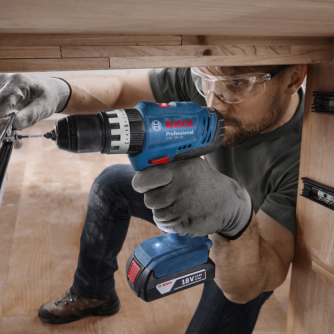    Bosch GSB 18V-25 GBH 18V-18 1x2 Ah. Profesyonel Makine Seti 