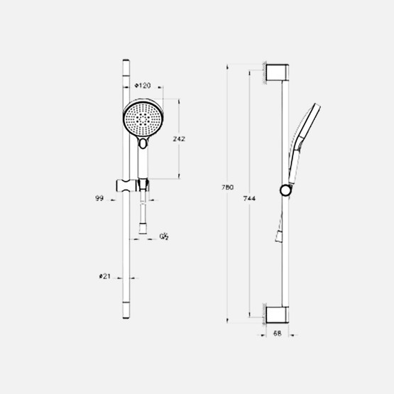 Artema Core R Sürgülü El Duşu 3F