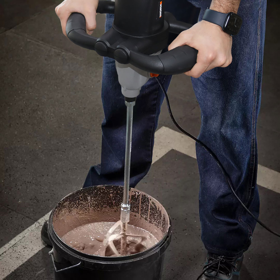    WORX WX598 1600Watt 160MM Profesyonel 2 Vitesli Devir Ayarlı Karıştırıcı 