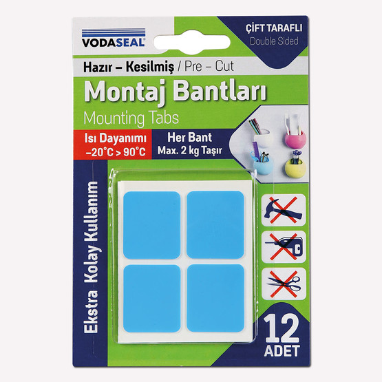 Vodaseal 12'li Ebatlı Montaj Bandı 25MMX30MM
