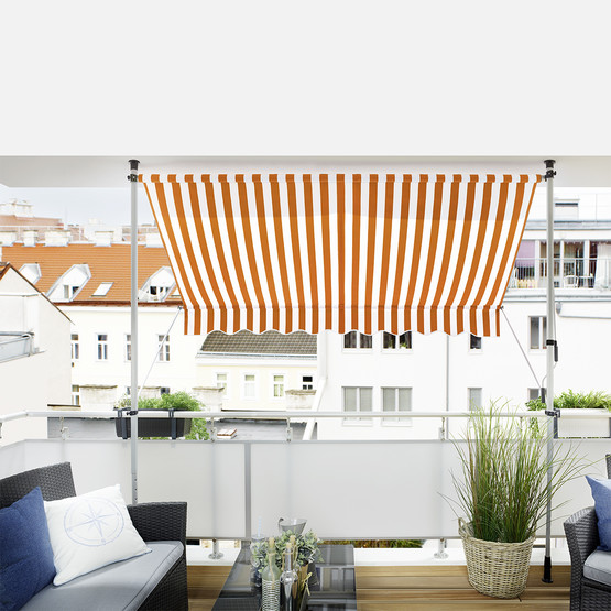 Sunfun Teleskopik Tente Turuncu-Beyaz 300x150 cm 